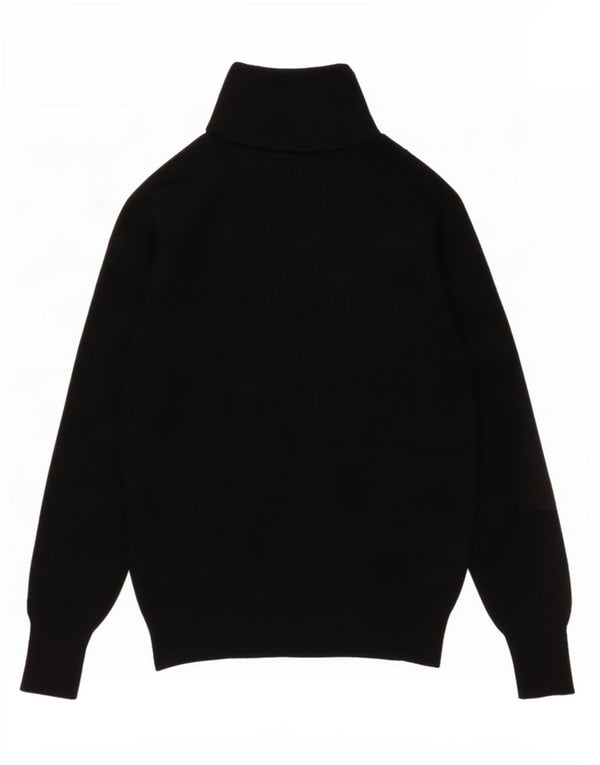 Zara - Jersey con cuello vuelto para mujer, talla 40, talla pequeña, lana negra