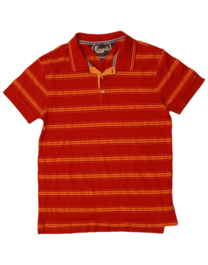 TOMMY HILFIGER Polo para hombre de algodón a rayas rojas grandes