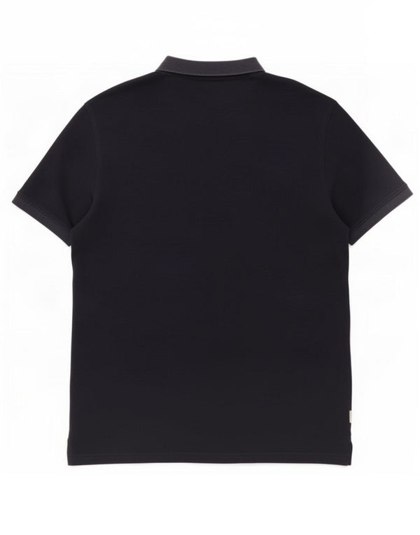 Calvin Klein Mens Polo Shirt Medium Navy Blue Cotton
