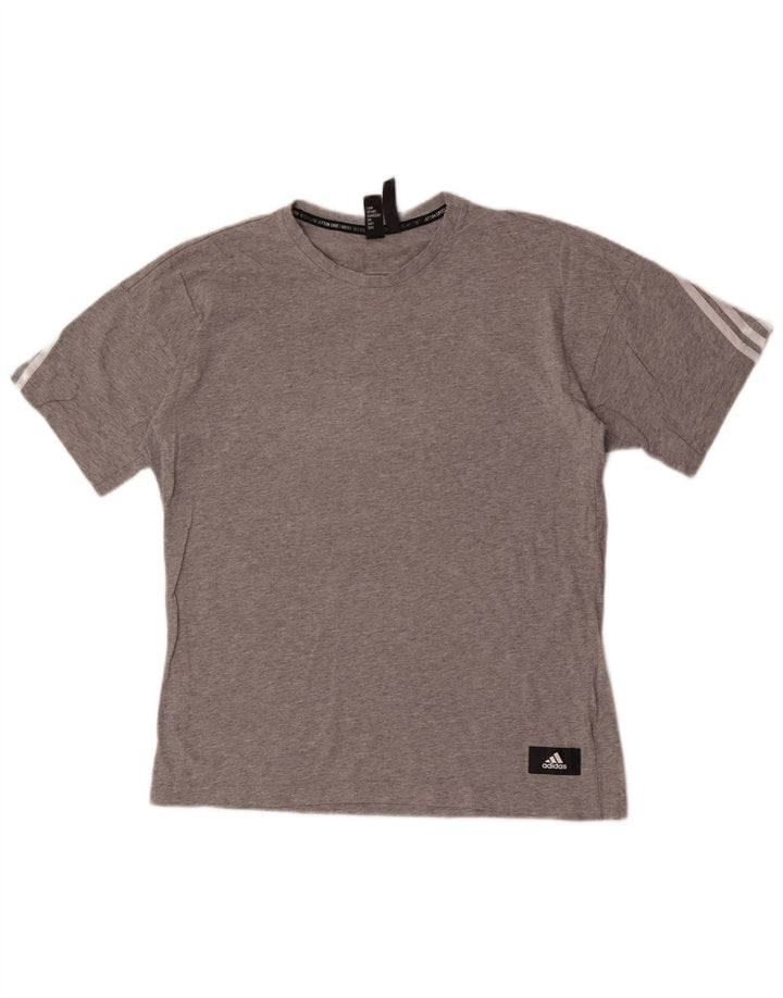 Camiseta Adidas Hombre Top Algodón Moteado Gris Medio