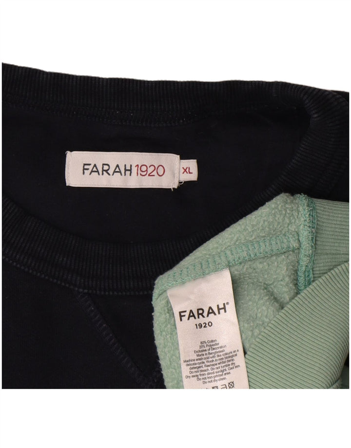 Farah Hombre Sudadera Jumper XL Multicolor Colorblock Algodón