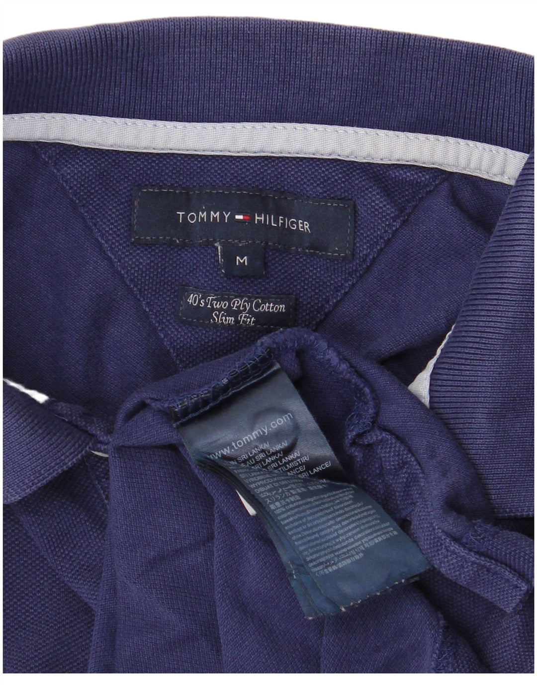 Polo Tommy Hilfiger Hombre Slim Fit Azul Marino Medio