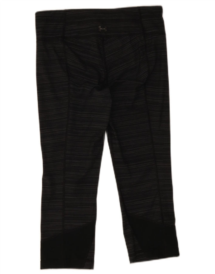 Under Armour Leggings Capri para mujer UK 10 Poliéster a rayas grises pequeñas