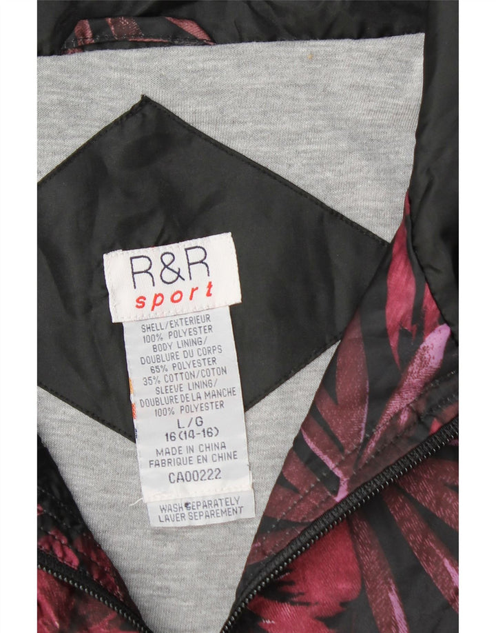 R&R Chaqueta Bomber Extragrande para Mujer Reino Unido 14/16 Grande Multicolor Floral