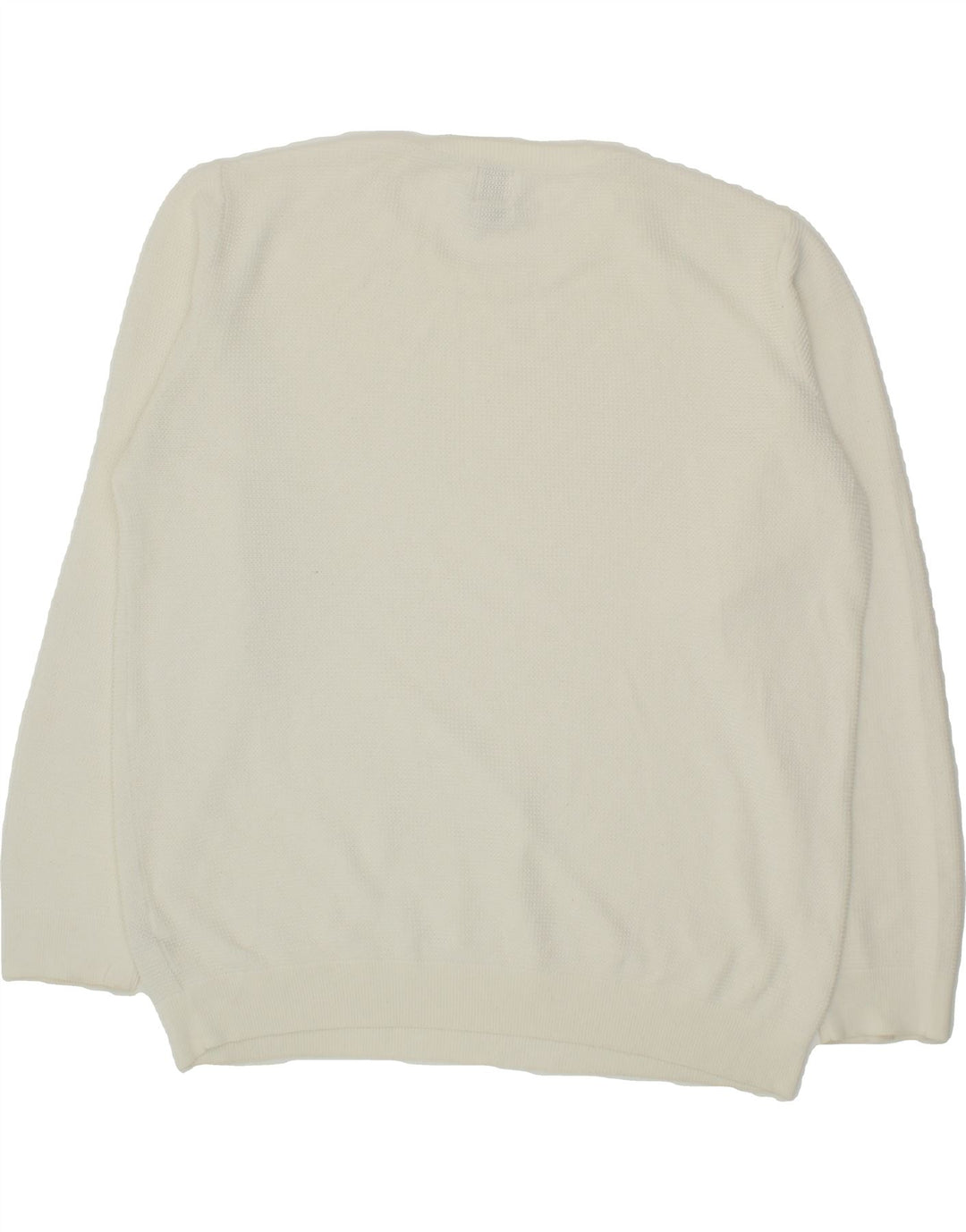 ZARA Mens Crew Neck Jumper Sweater XL White Cotton Vintage Zara and Second-Hand Zara from Messina Hembry 