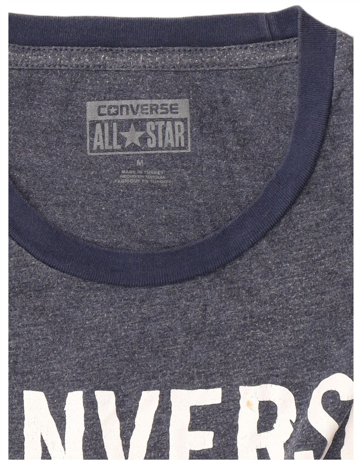CONVERSE Camiseta gráfica para hombre Top azul marino mediano