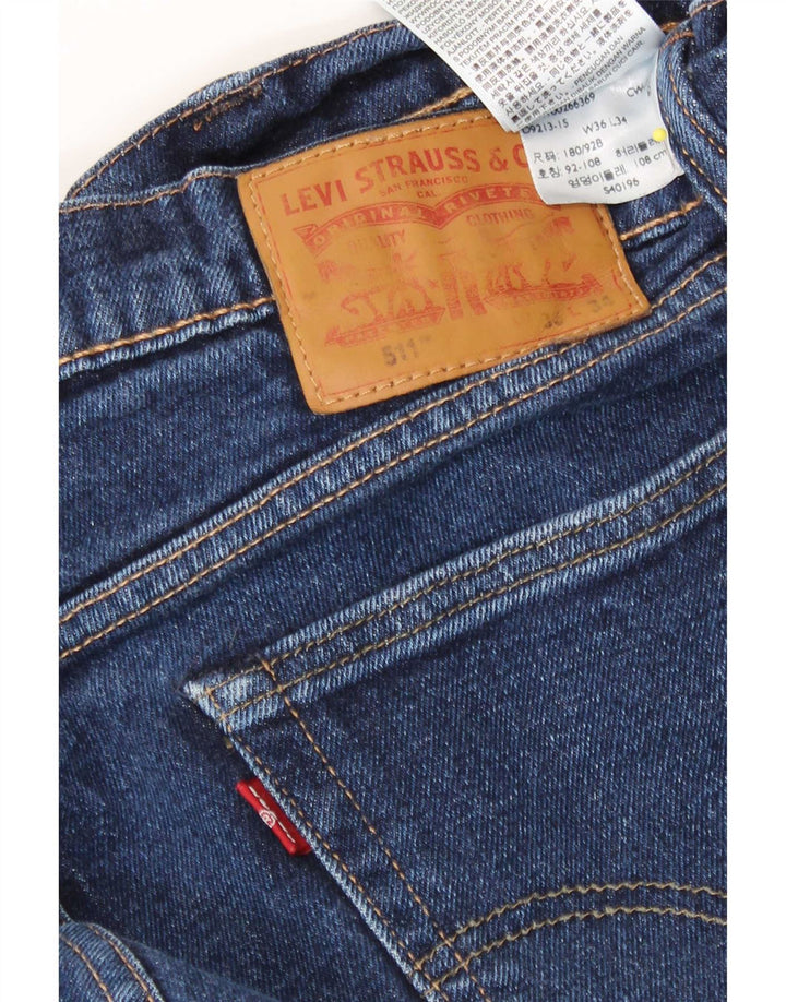 Levi's Hombre 511 Slim Jeans W36 L34 Algodón Azul
