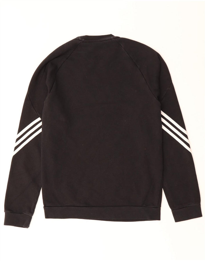 ADIDAS Hombre Sudadera Jumper Pequeño Algodón Negro