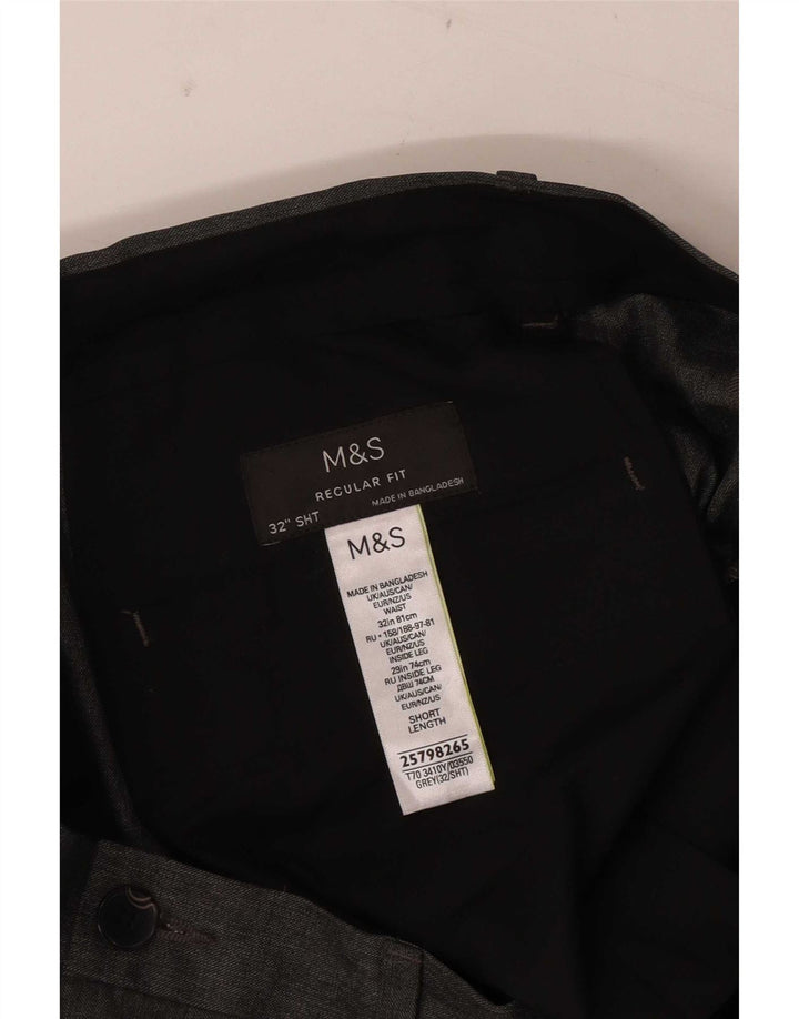 Marks & Spencer Pantalones chinos rectos de corte regular para hombre W32 L29 Gris