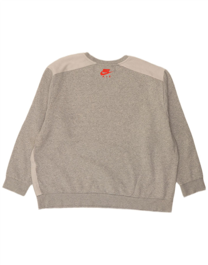 NIKE Sudadera Jumper para Hombre 2XL Gris Colorblock Algodón