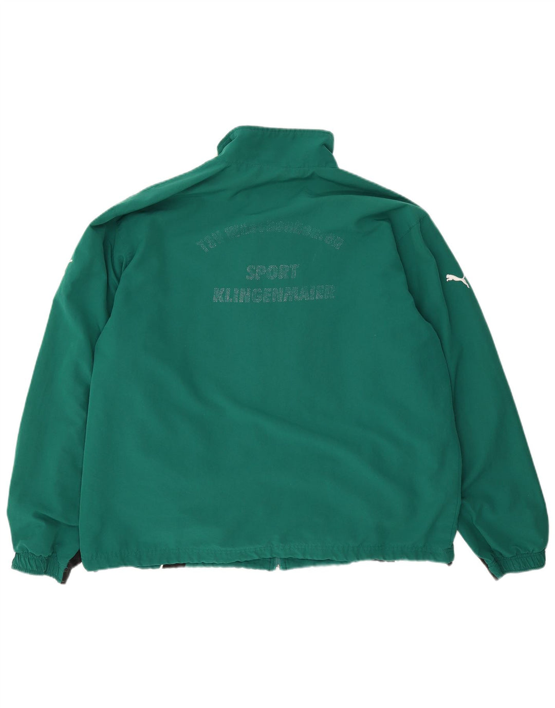 Puma Hombre Gráfico Chándal Top Chaqueta XL Verde Colorblock Poliéster