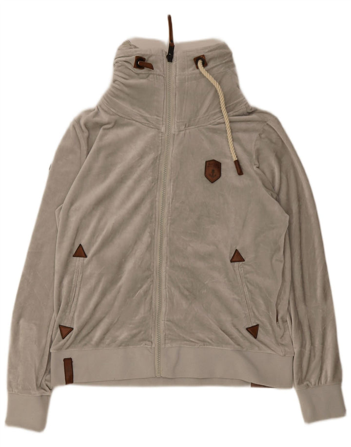 Naketano Chaqueta superior de chándal de terciopelo para hombre 2XL Poliéster gris