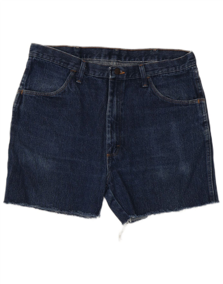 RUSTLER Pantalones cortos de mezclilla para hombre W36 Algodón azul marino grande