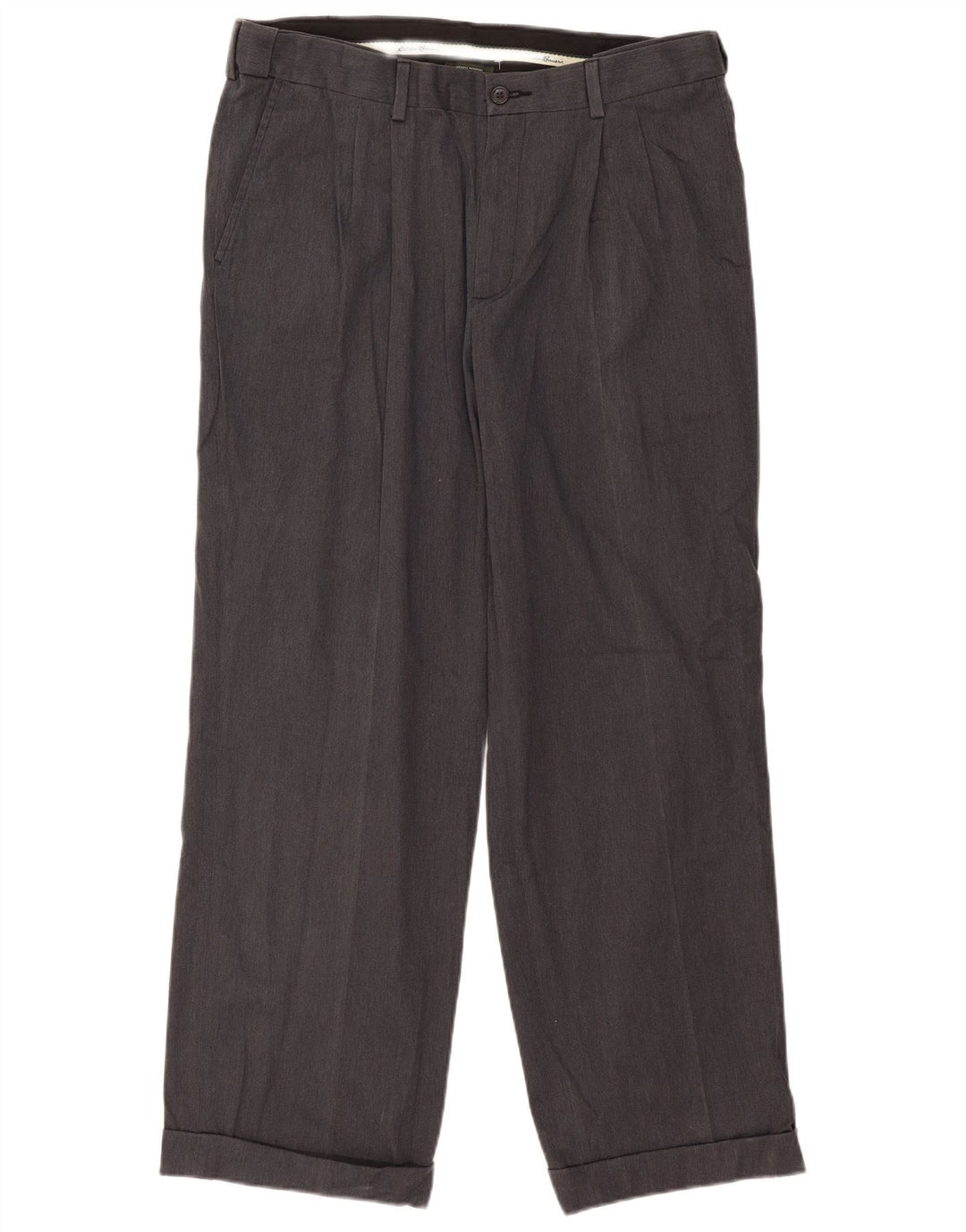 Eddie Bauer Pantalón chino con pinzas para hombre W36 L31 Gris clásico