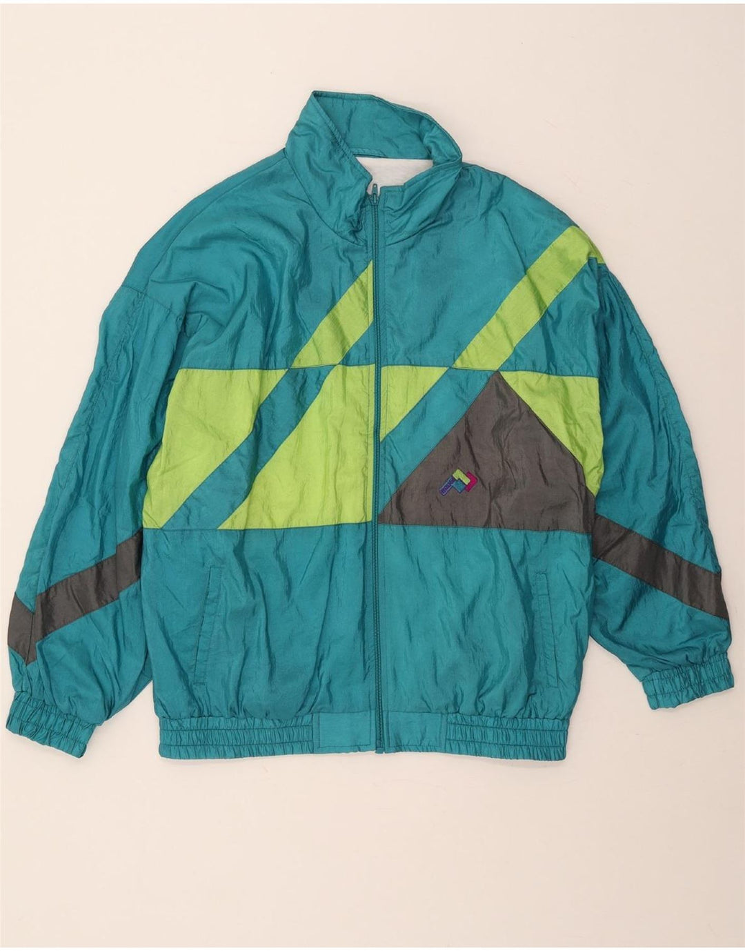 Brugi Hombre Chándal Completo Large Turquesa Colorblock Poliamida