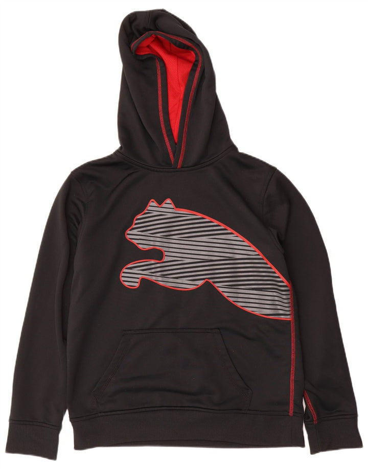Puma Boys Graphic Sudadera con capucha Jumper 14-15 años Grande Negro Poliéster