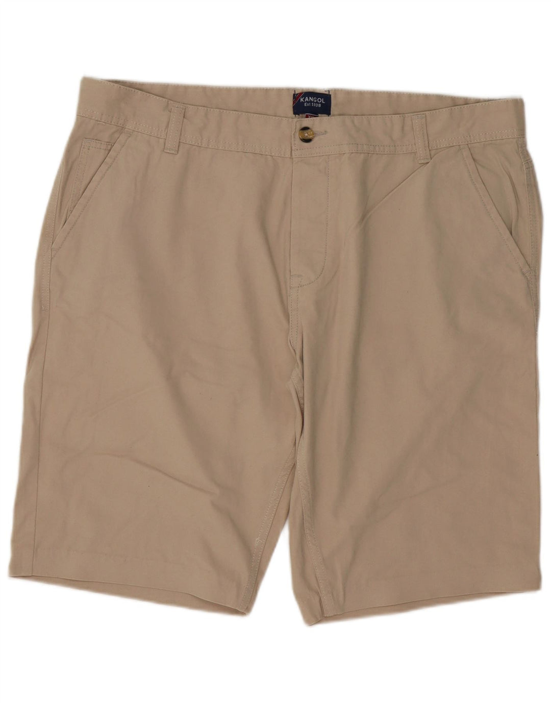 KANGOL Pantalones cortos chinos para hombre 2XL W42 Algodón beige