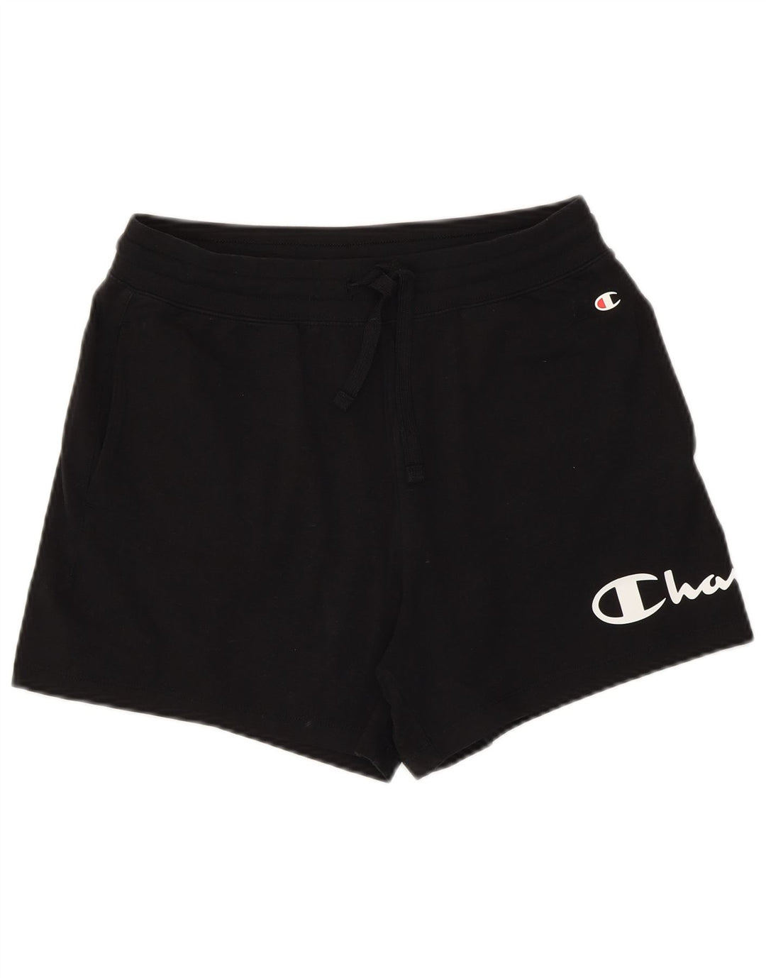 Champion Shorts deportivos gráficos para mujer UK 12 Medium Black Cotton