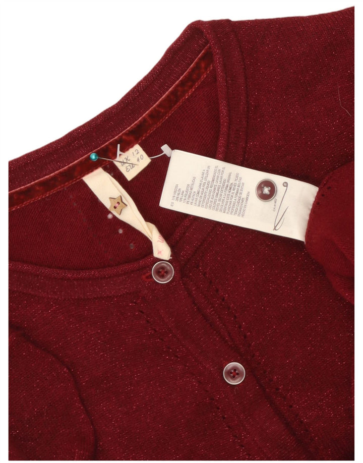 White Stuff Suéter tipo cárdigan corto para mujer UK 40 Viscosa granate mediano