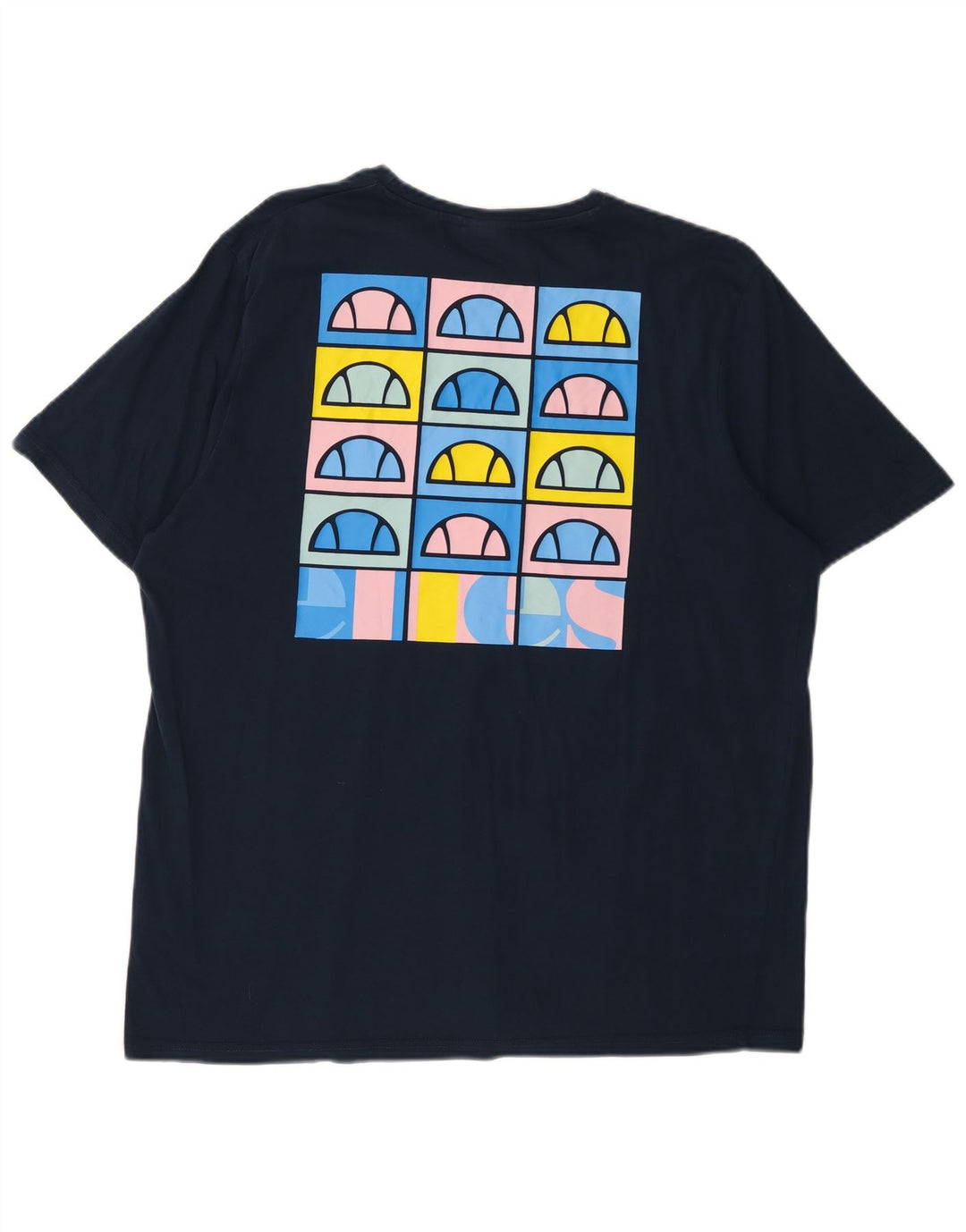 ELLESSE Camiseta gráfica para hombre Top 2XL Azul marino Algodón