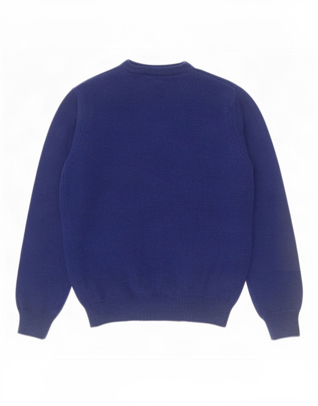 Jersey tipo jersey con cuello redondo para hombre Rifle de lana azul medio