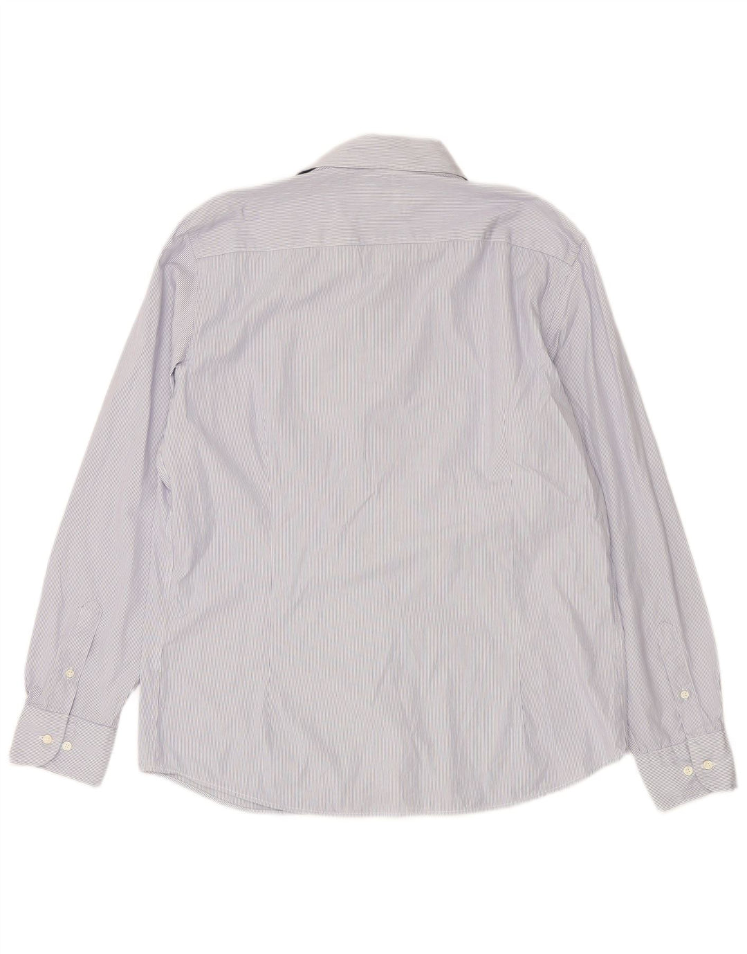 MASSIMO DUTTI Mens Shirt XL Blue Pinstripe