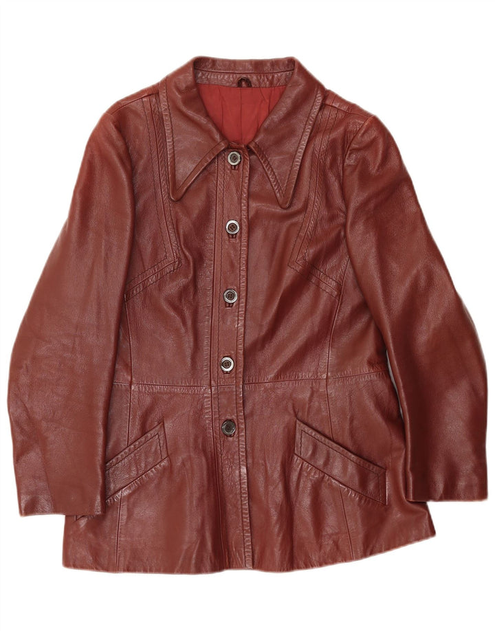 Emme Chaqueta de cuero para mujer IT 46 Large Brown