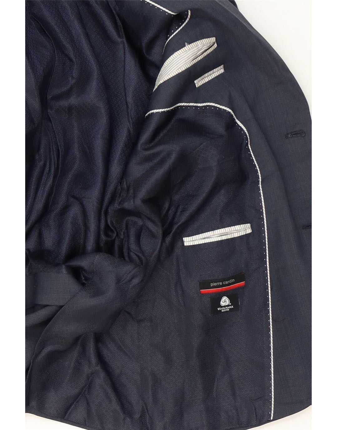 PIERRE CARDIN Mens 2 Button Blazer Jacket UK 42 XL Navy Blue Vintage Pierre Cardin and Second-Hand Pierre Cardin from Messina Hembry 