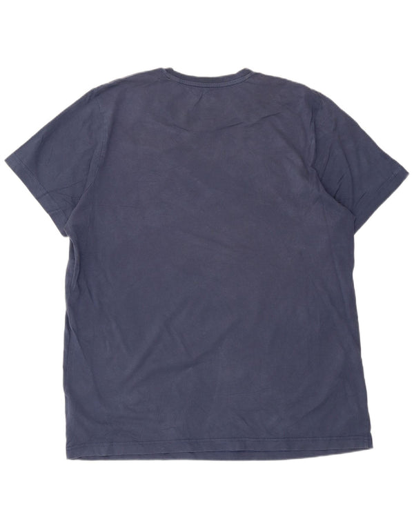 Adidas Hombre Camiseta Gráfica Top XL Algodón Azul