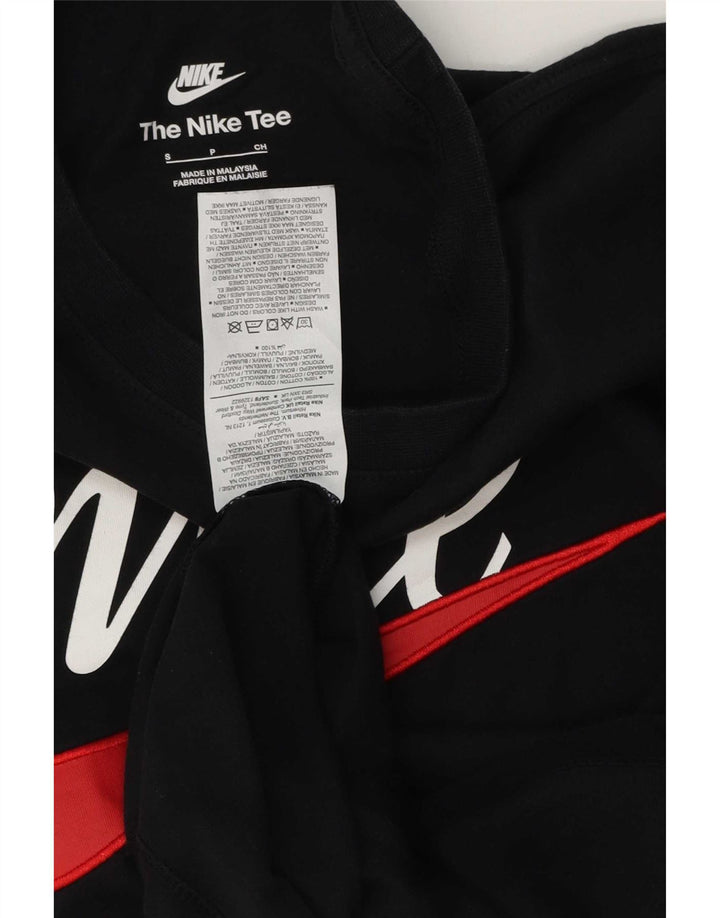 Nike - Camiseta gráfica para hombre, talla pequeña, algodón negro