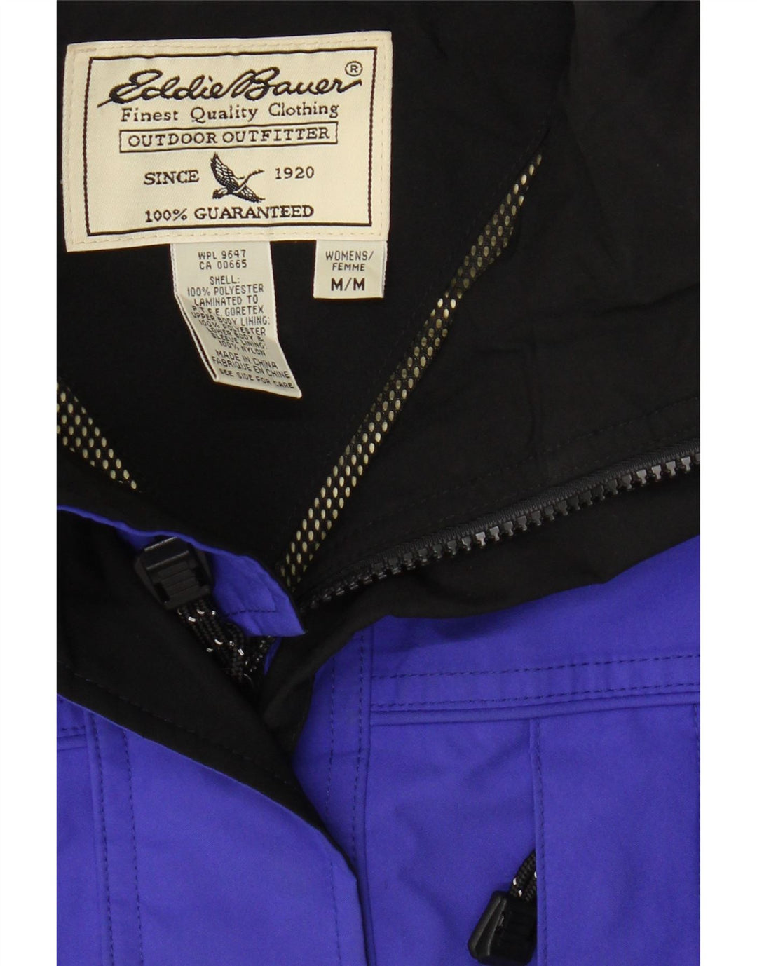 Eddie Bauer Chaqueta utilitaria con capucha para mujer UK 44 Poliéster azul medio