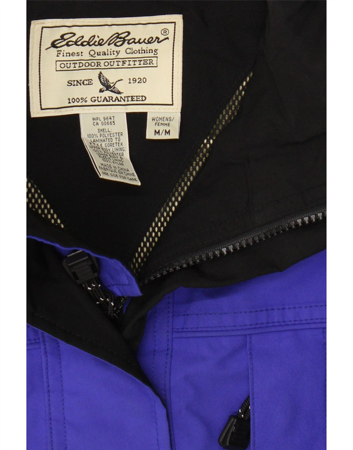 Eddie Bauer Chaqueta utilitaria con capucha para mujer UK 44 Poliéster azul medio