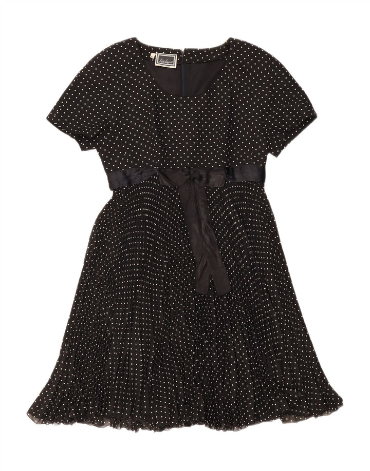 Luisa Spagnoli Vestido evasé para mujer IT 44 Mediano Lunares negros