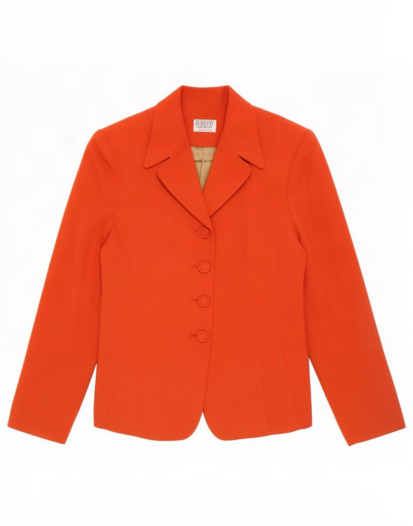 Ramsay Chaqueta Blazer de 4 Botones para Mujer UK 44 Mediano Rojo