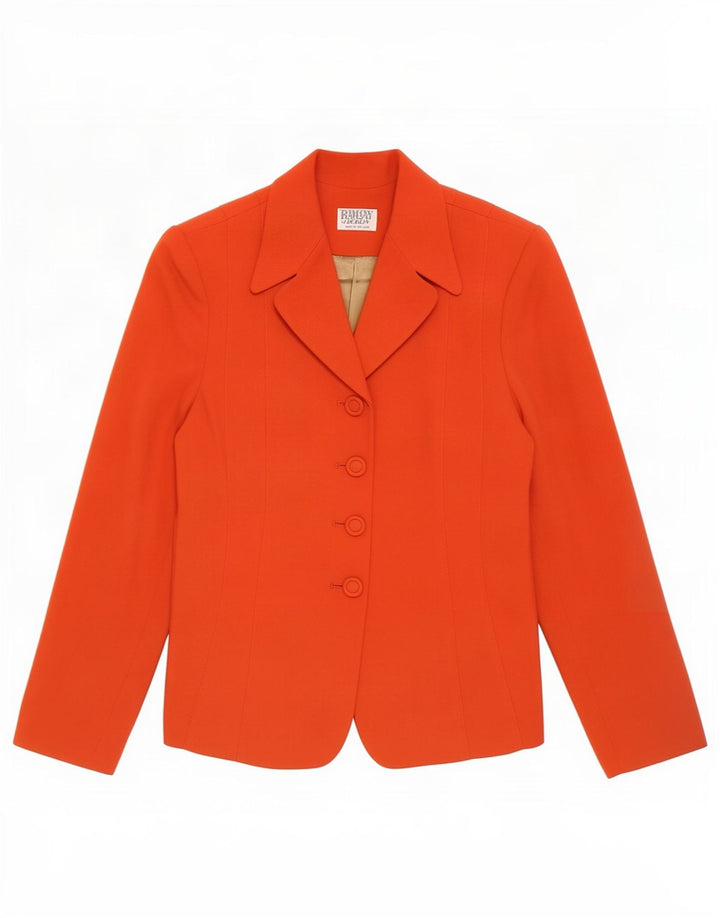 Ramsay Chaqueta Blazer de 4 Botones para Mujer UK 44 Mediano Rojo