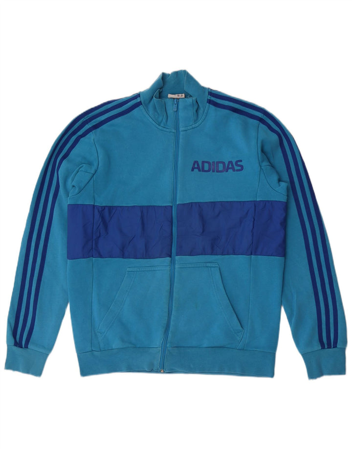 Adidas Hombre Chaqueta De Chándal Con Estampado Gráfico De Algodón Color Block Azul Medio