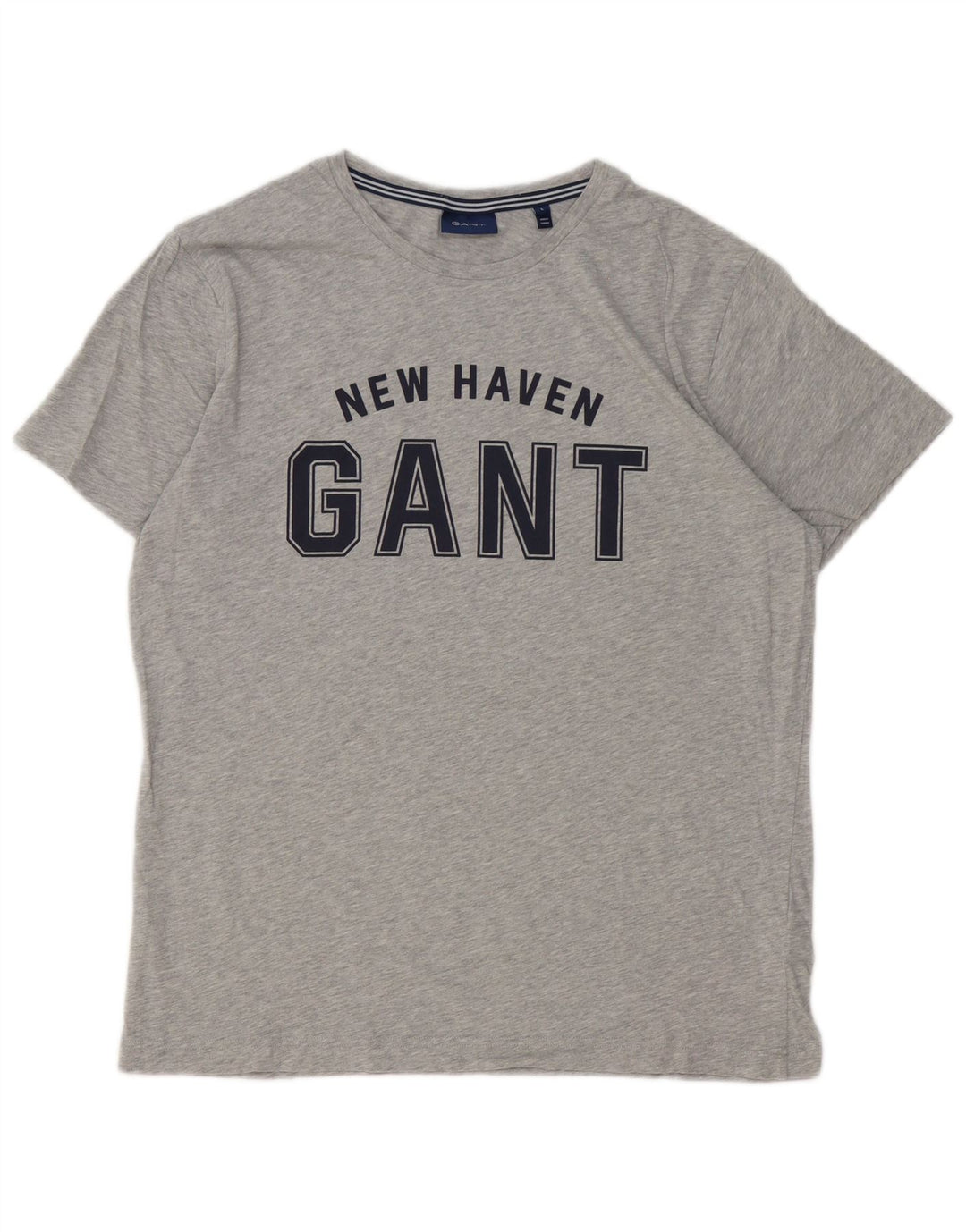Gant Camiseta Gráfica para Hombre Top Grande Gris Algodón