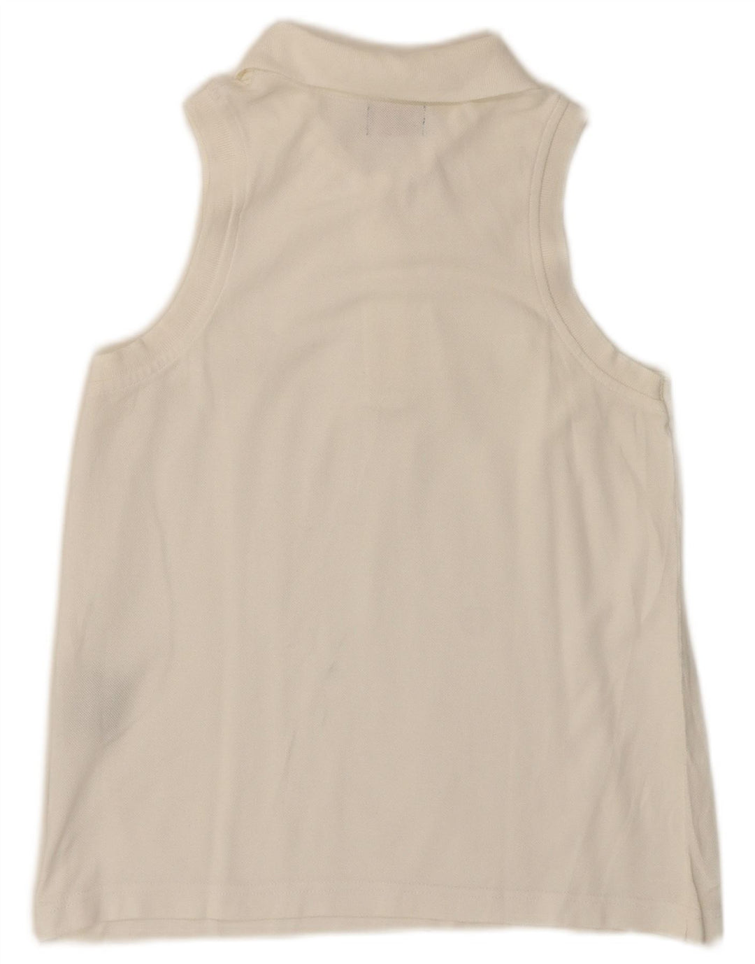 KAPPA Polo sin mangas para mujer UK 12 Medium White Cotton