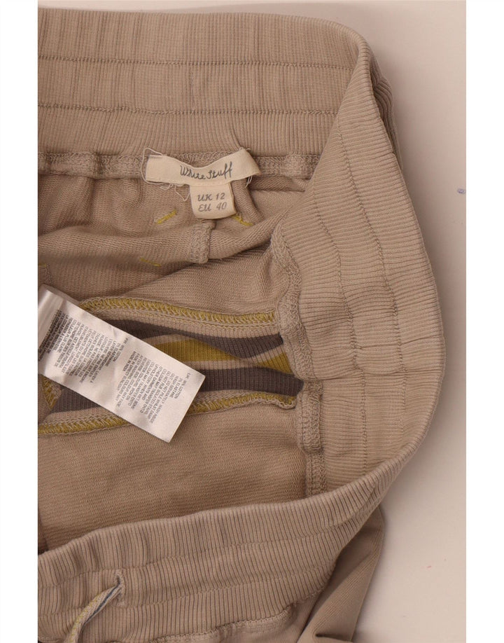 Pantalones de chándal para mujer de White Stuff, algodón color block en beige medio, talla 42