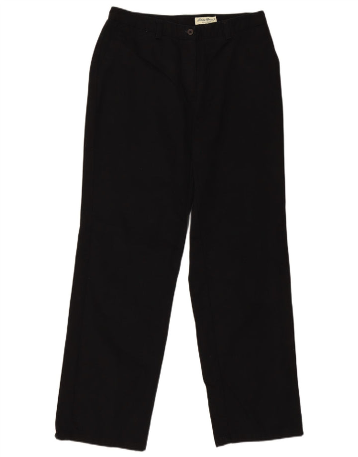 EDDIE BAUER Pantalón chino recto para mujer EU 40 Medium W30 L30 Negro