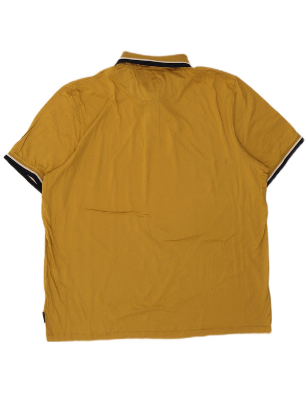 Ted Baker Polo para hombre Talla 7 3XL Algodón amarillo