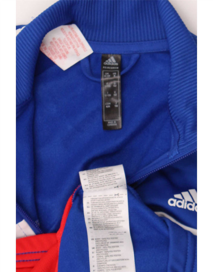 Adidas - Chaqueta de chándal para niño, 11-12 años, color azul, poliéster