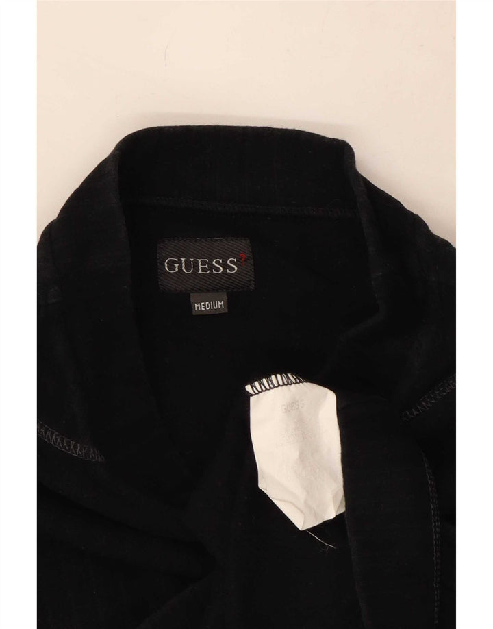 Guess Top Mujer Manga Larga UK 44 Medio Algodón Negro