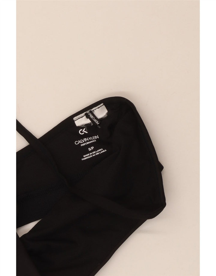 CALVIN KLEIN Top deportivo gráfico para mujer UK 8 Small Black