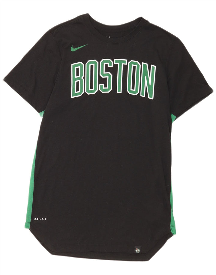 Nike Boston Celtics Graphic Camiseta para hombre, talla mediana, poliéster negro