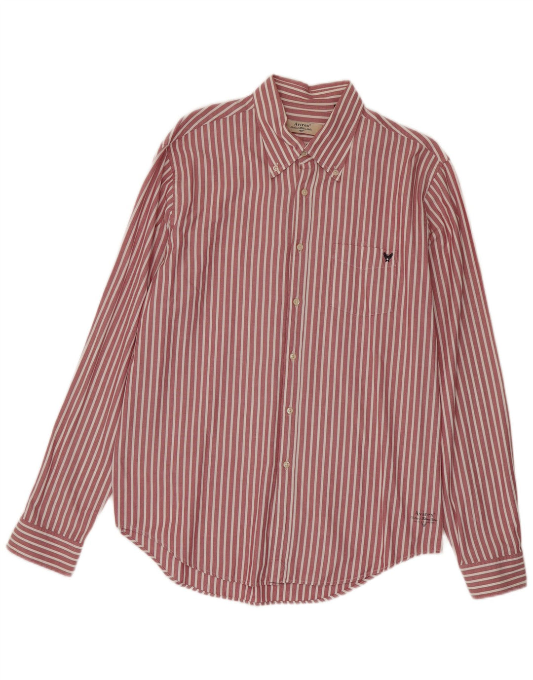 Camisa Avirex Hombre XL Algodón Rayas Rojas