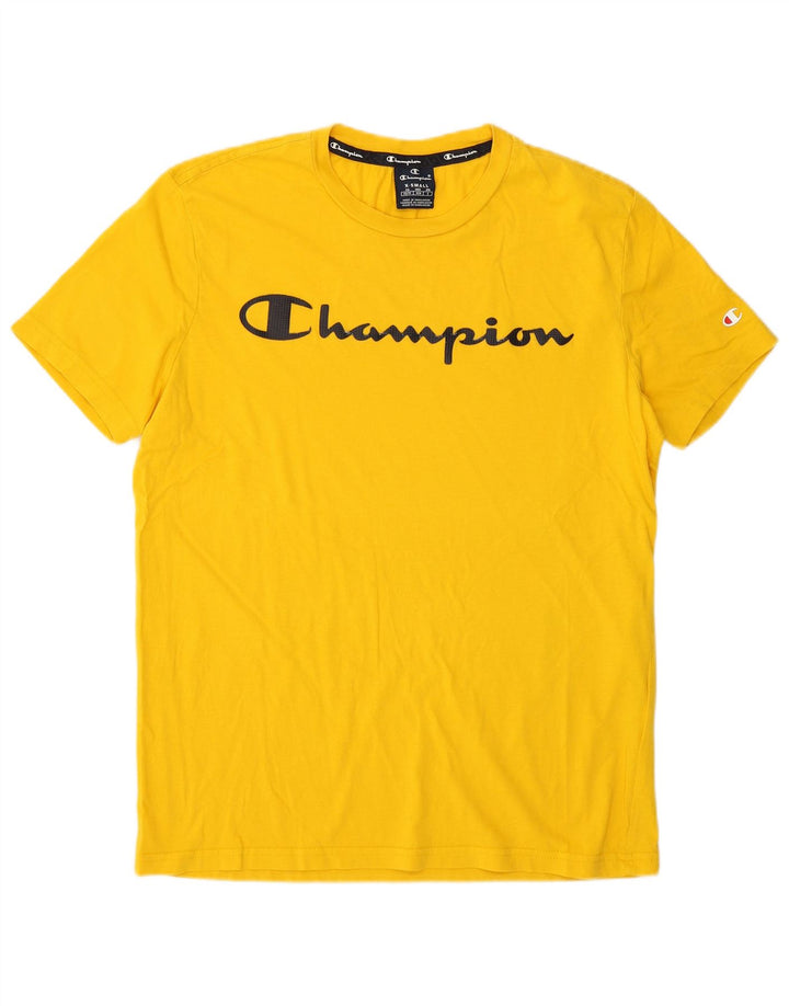 Champion Camiseta Gráfica Para Hombre Top XS Algodón Amarillo