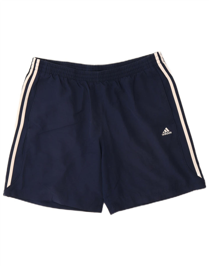 ADIDAS Pantalones cortos deportivos Climalite para hombre XL Poliéster azul marino