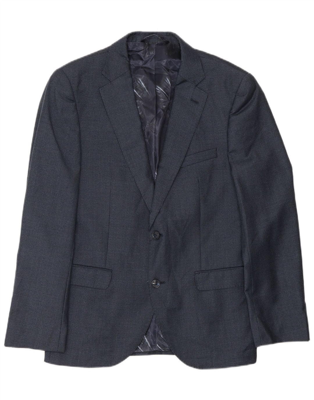 French Connection Chaqueta tipo blazer de 2 botones para hombre EU 48 Azul marino mediano