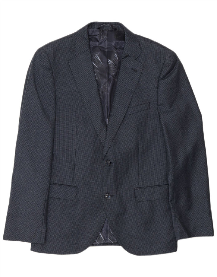 French Connection Chaqueta tipo blazer de 2 botones para hombre EU 48 Azul marino mediano